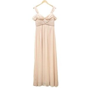 NEW Lulus Make Me Move Blush Pink Formal Floor Length Maxi Dress Size Large NWOT